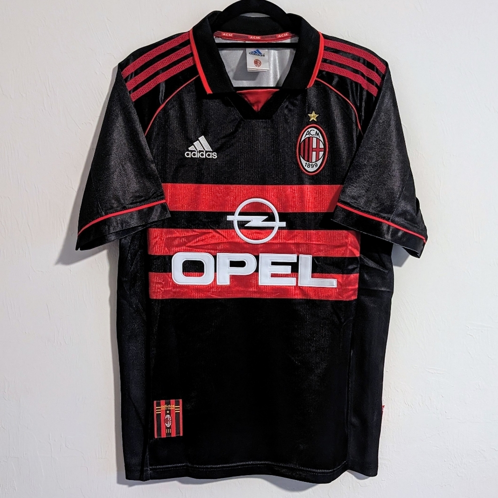 AC Milan 1998/99 Retro Jersey George Weah Away Black